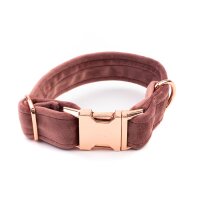 Hundehalsband Sametti Altrosa
