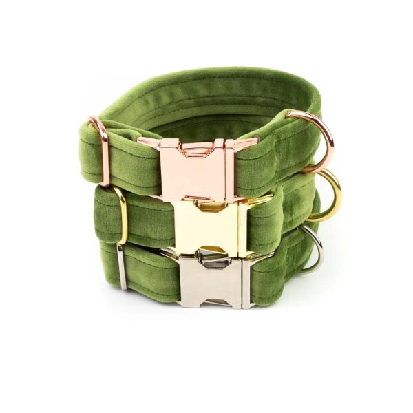 Hundehalsband Sametti Gr&uuml;n