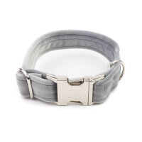 Hundehalsband Sametti Hellgrau