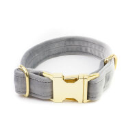 Hundehalsband Sametti Hellgrau