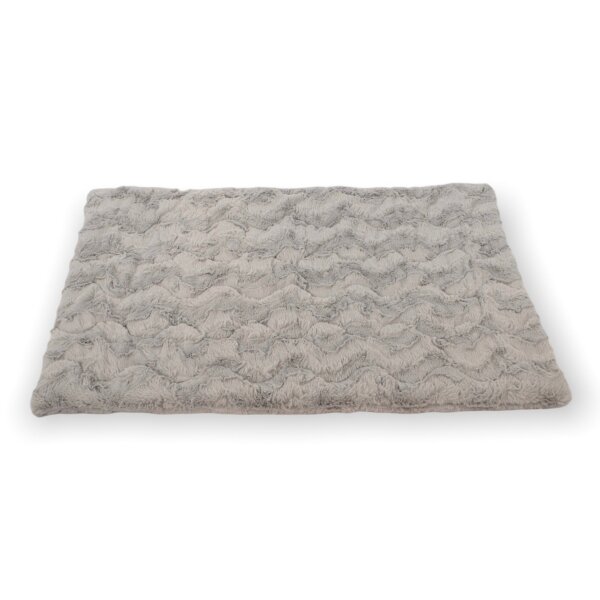 Wattierte Hundedecke Plaid Welle Hellgrau