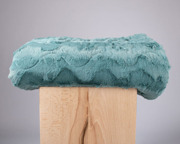 Wattierte Hundedecke Plaid Welle Mint