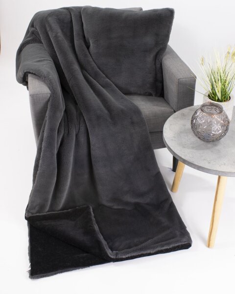 Kuscheldecke Premium Ash