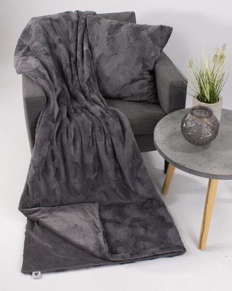 Kuscheldecke Welle Charcoal