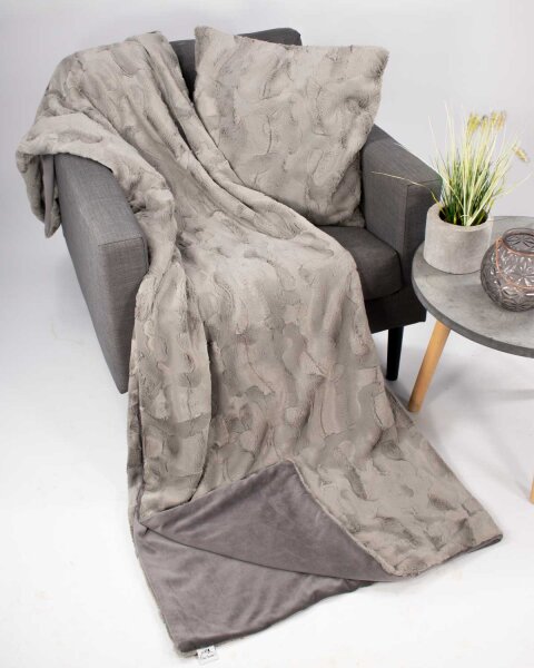 Kuscheldecke Welle Stein