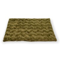 Wattierte Hundedecke Plaid Welle Moos