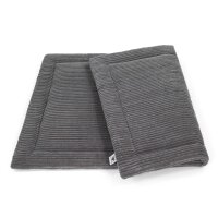 Wattierte Hundedecke Plaid Cord Grigio