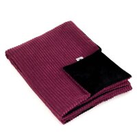 Kuscheldecke Cord Merlot